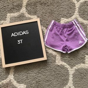 3T adidas shorts purple lilac athletic girls
